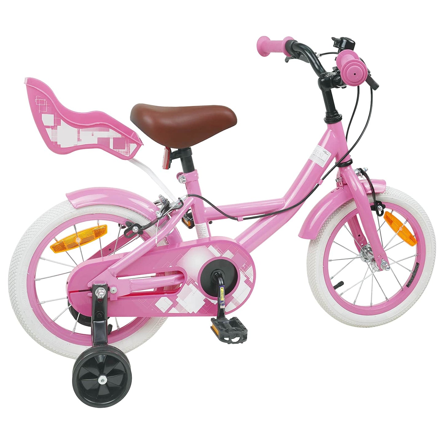 Barnesykkel 14 Tommer for 3-5 år gamle Lys rosa