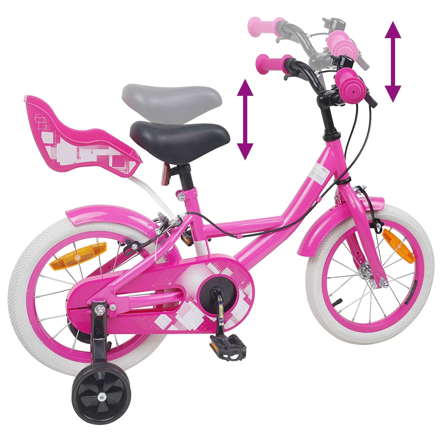 Barnesykkel 16 Tommer for 4-6 år gammel Rosa