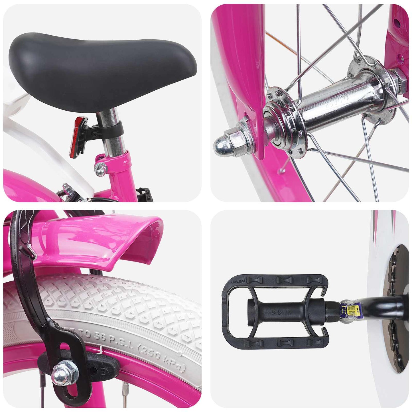 Barnesykkel 12 Tommer for 2-4 år gammel Rosa