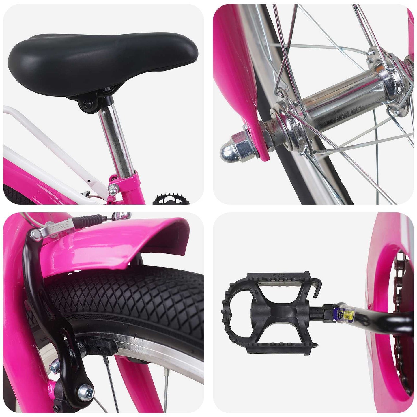 Barnesykkel 20 Tommer for 6-11 år gammel Rosa