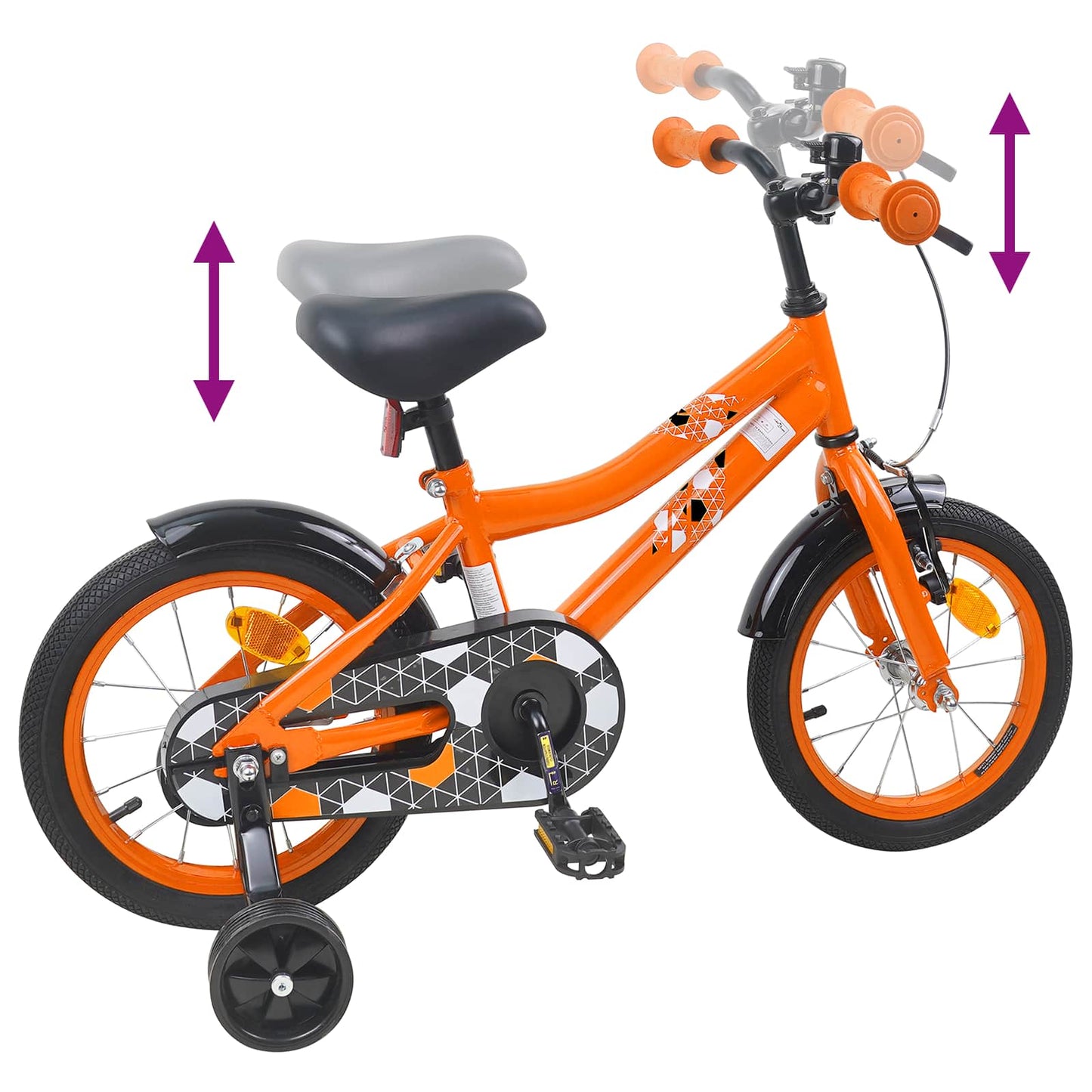 Barnesykkel 12 Tommer for 2-4 år gammel Oransje
