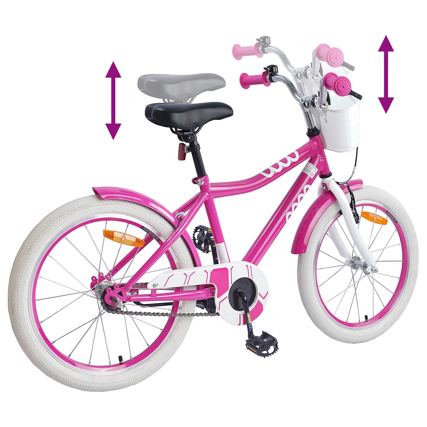 Barnesykkel 20 Tommer for 6-11 år gammel Rosa
