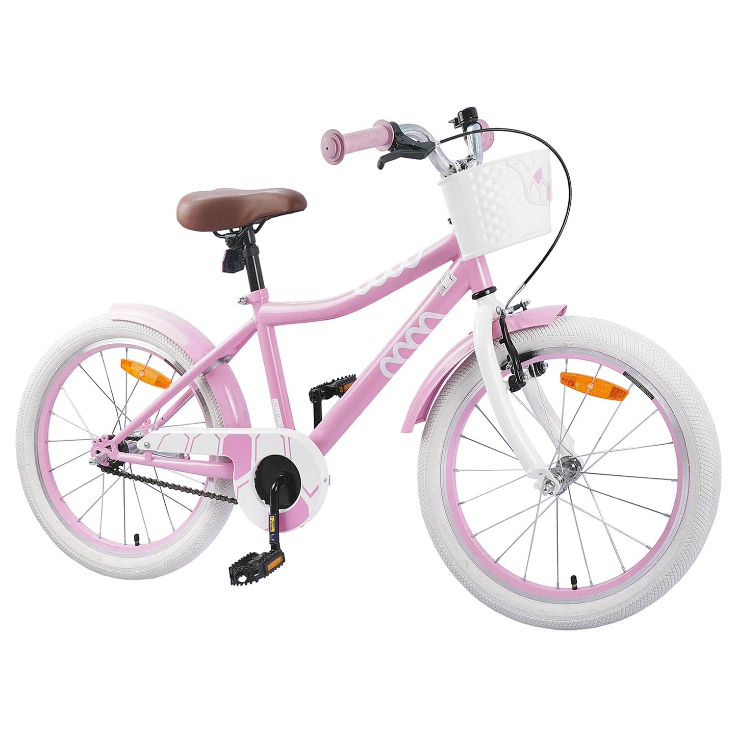 Barnesykkel 18 Tommer for 5-7 år gammel Lys rosa vidaXL