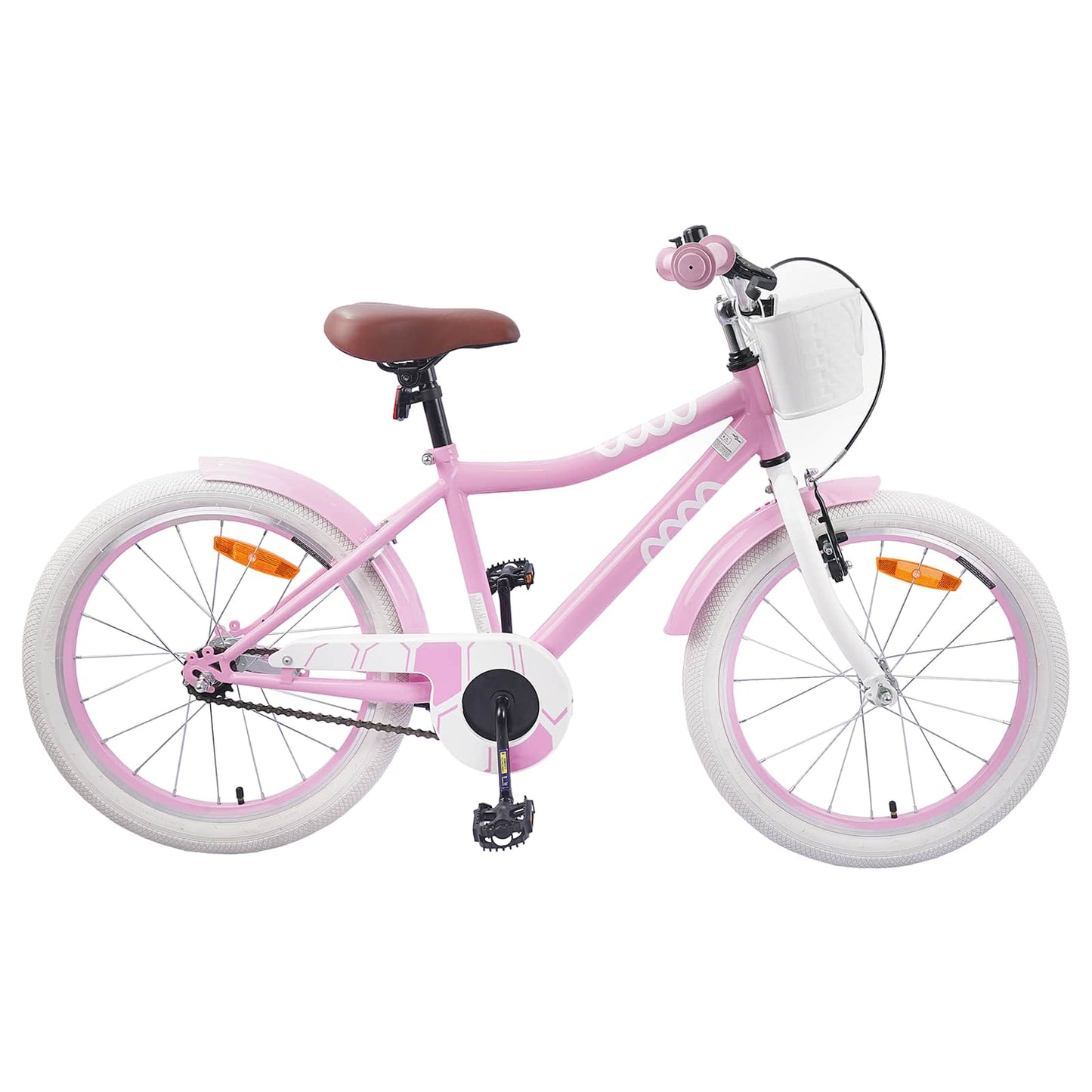 Barnesykkel 18 Tommer for 5-7 år gammel Lys rosa vidaXL