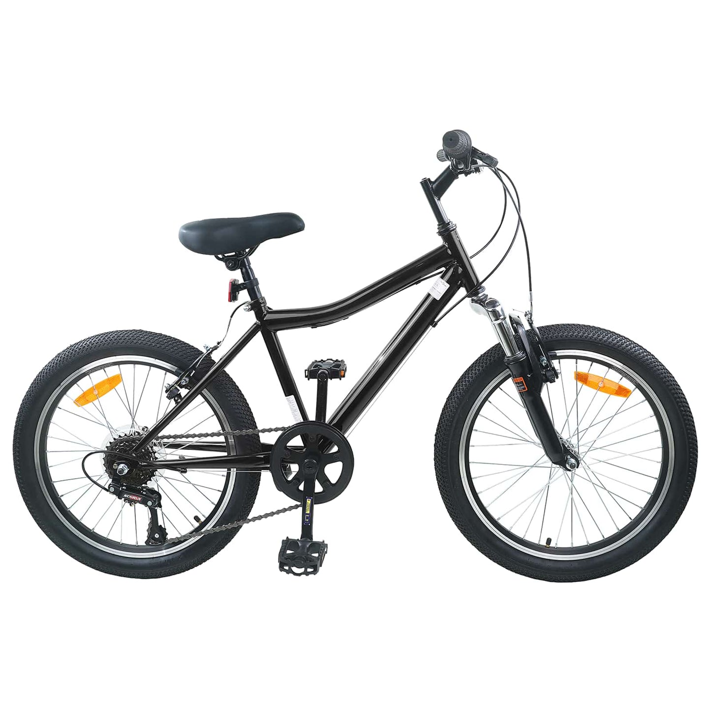 Barnesykkel 20 Tommer 6-Speed for 6-11 år gammel Svart