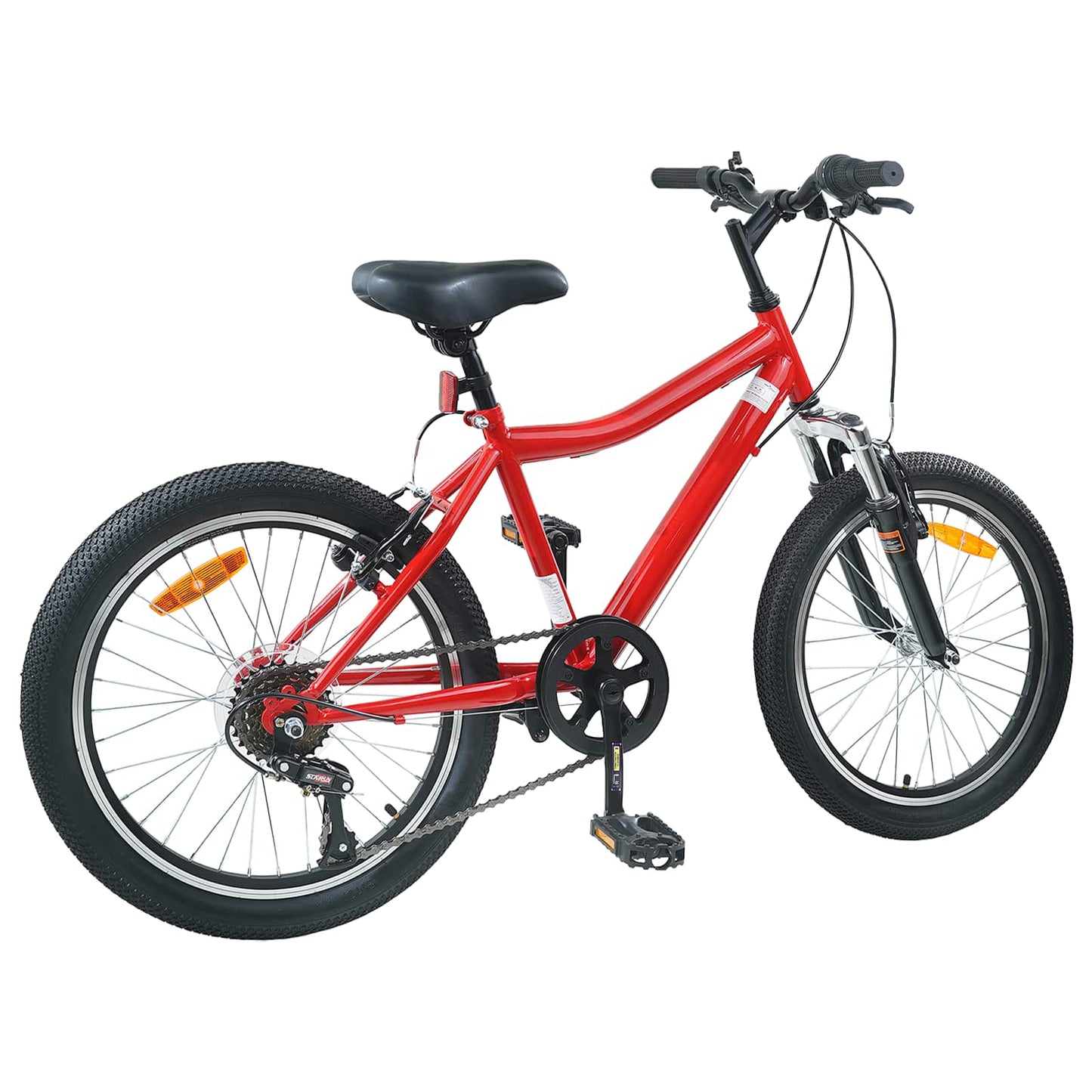 Barnesykkel 20 Tommer 6-Speed for 6-11 år gammel Rød