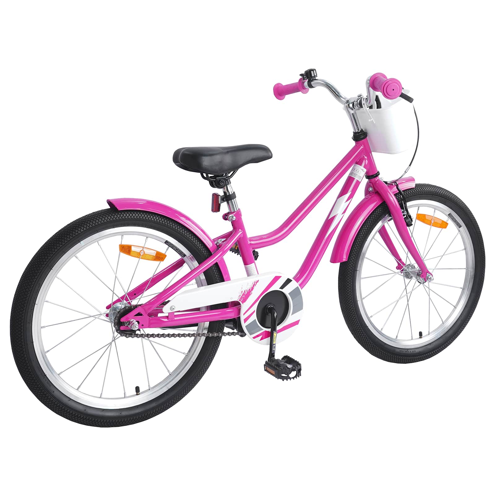Barnesykkel 18 Tommer for 5-7 år gammel Mørk rosa vidaXL