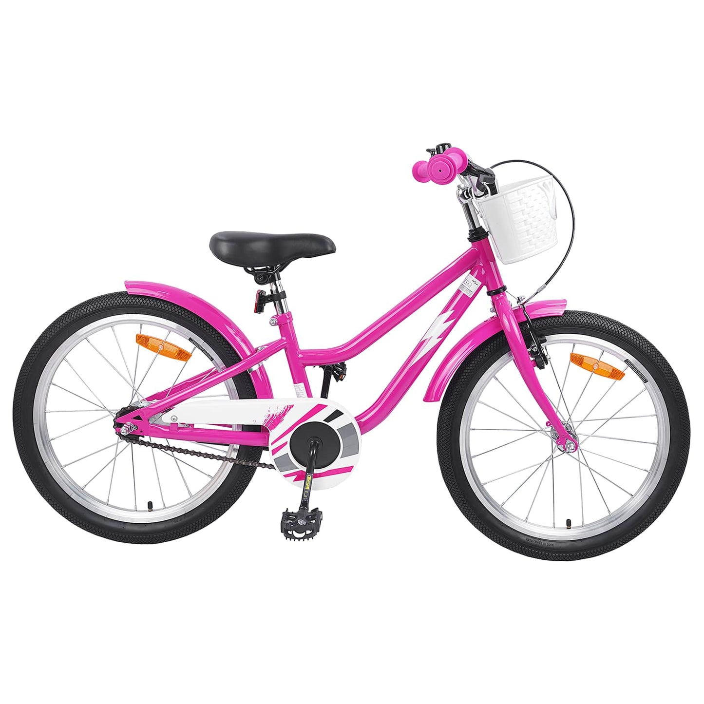 Barnesykkel 18 Tommer for 5-7 år gammel Mørk rosa vidaXL