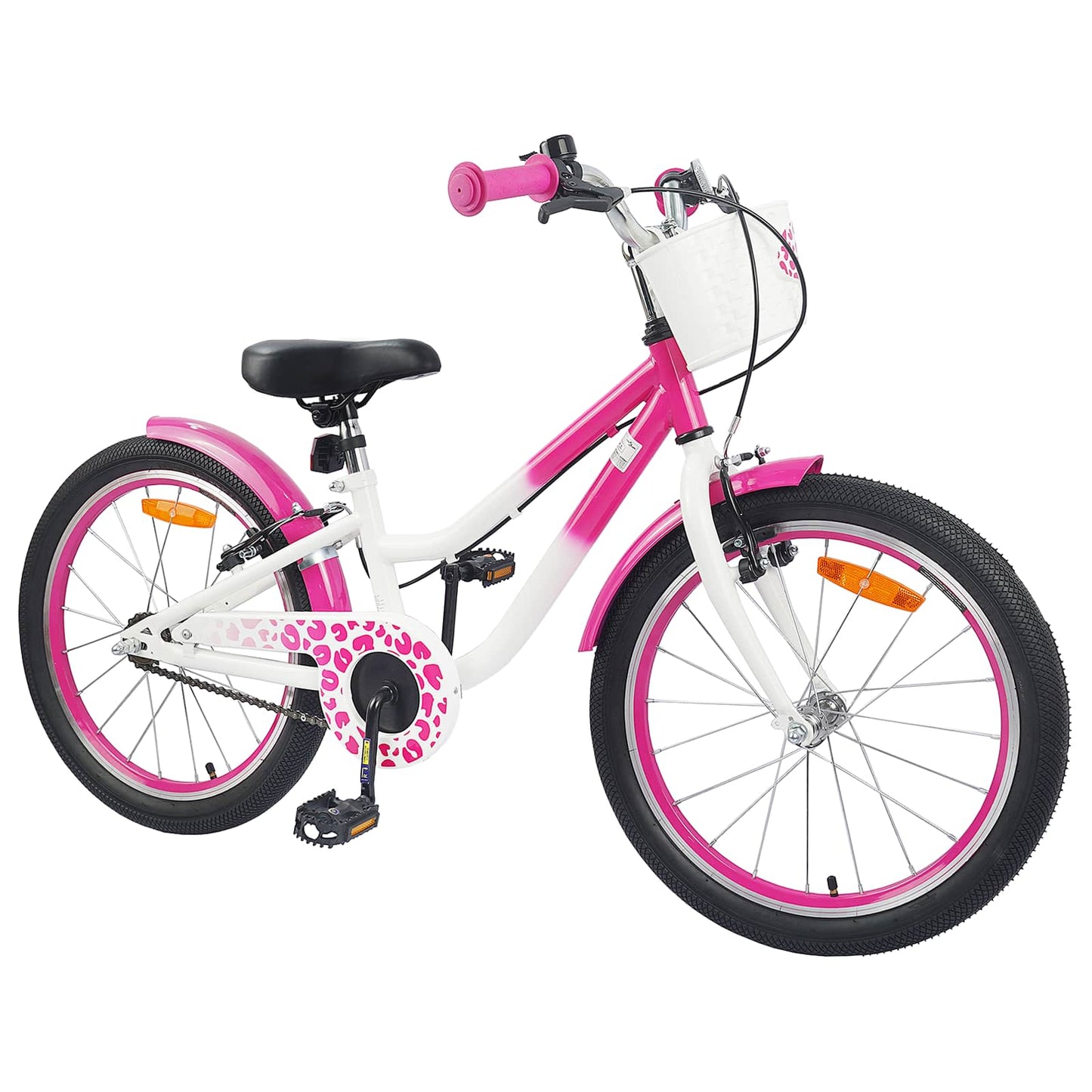 Barnesykkel 18 Tommer for 5-7 år gammel Mørk rosa vidaXL