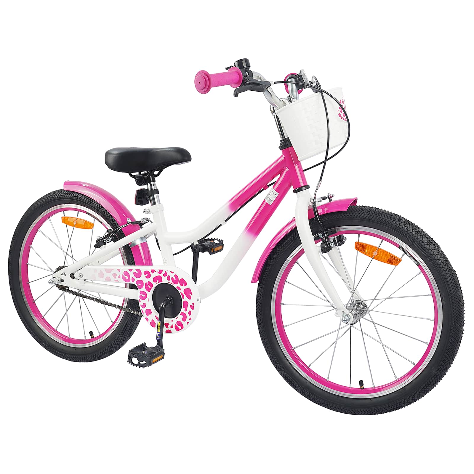 Barnesykkel 18 Tommer for 5-7 år gammel Mørk rosa vidaXL
