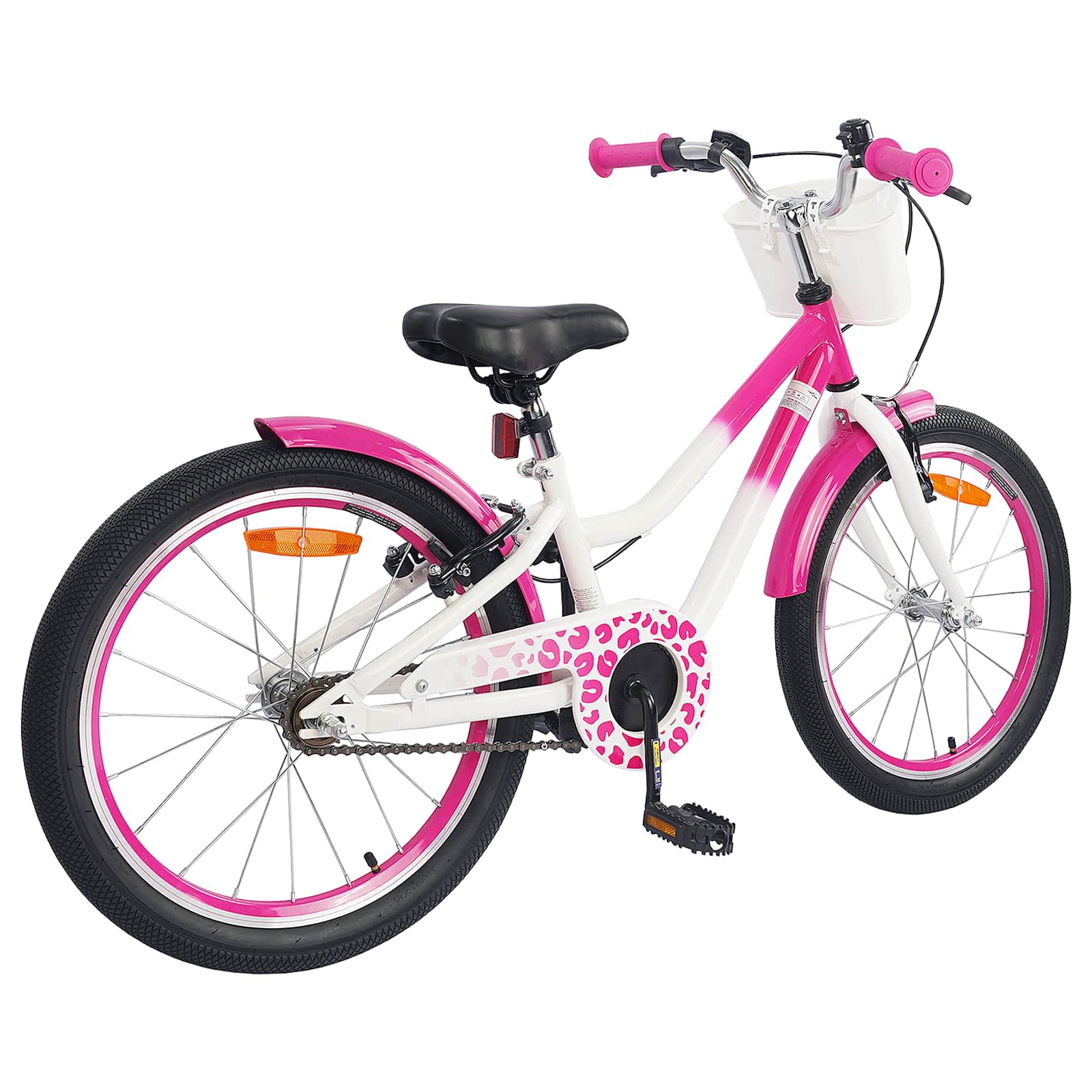 Barnesykkel 18 Tommer for 5-7 år gammel Mørk rosa vidaXL