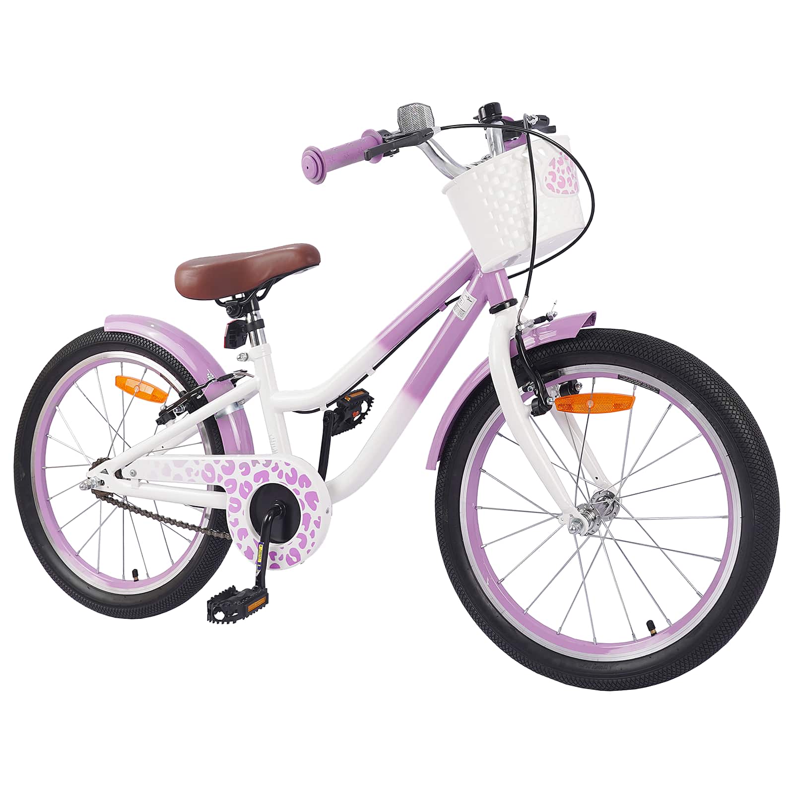 Barnesykkel 18 Tommer for 5-7 år gammel Lilla vidaXL