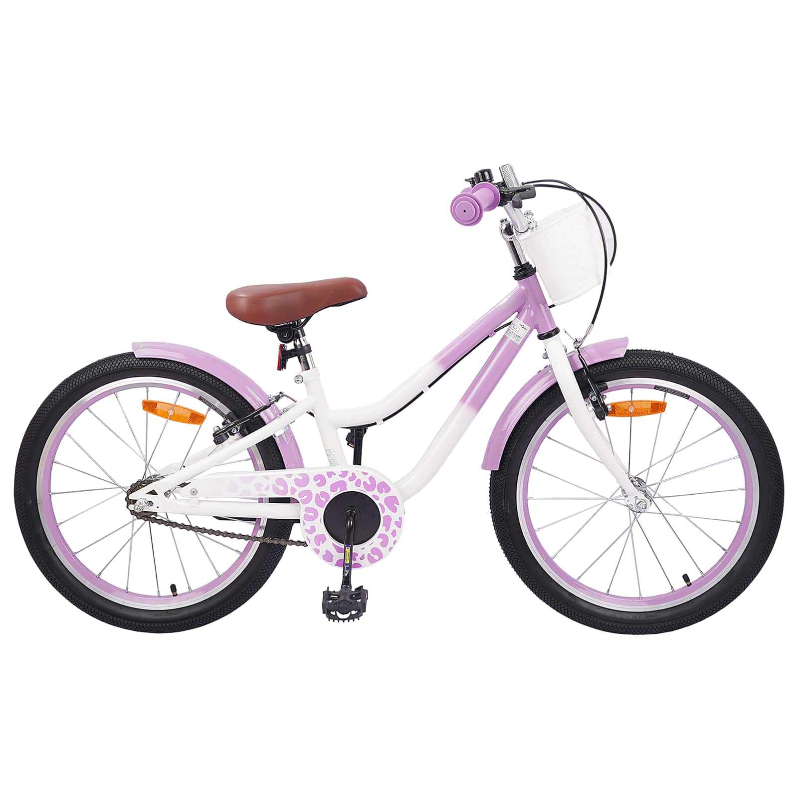 Barnesykkel 18 Tommer for 5-7 år gammel Lilla vidaXL