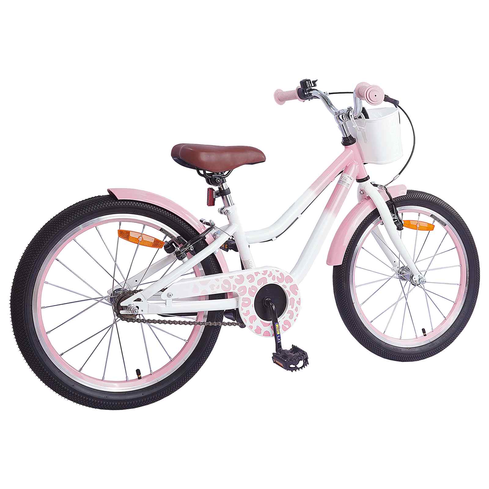 Barnesykkel 18 Tommer for 5-7 år gammel Lys rosa vidaXL