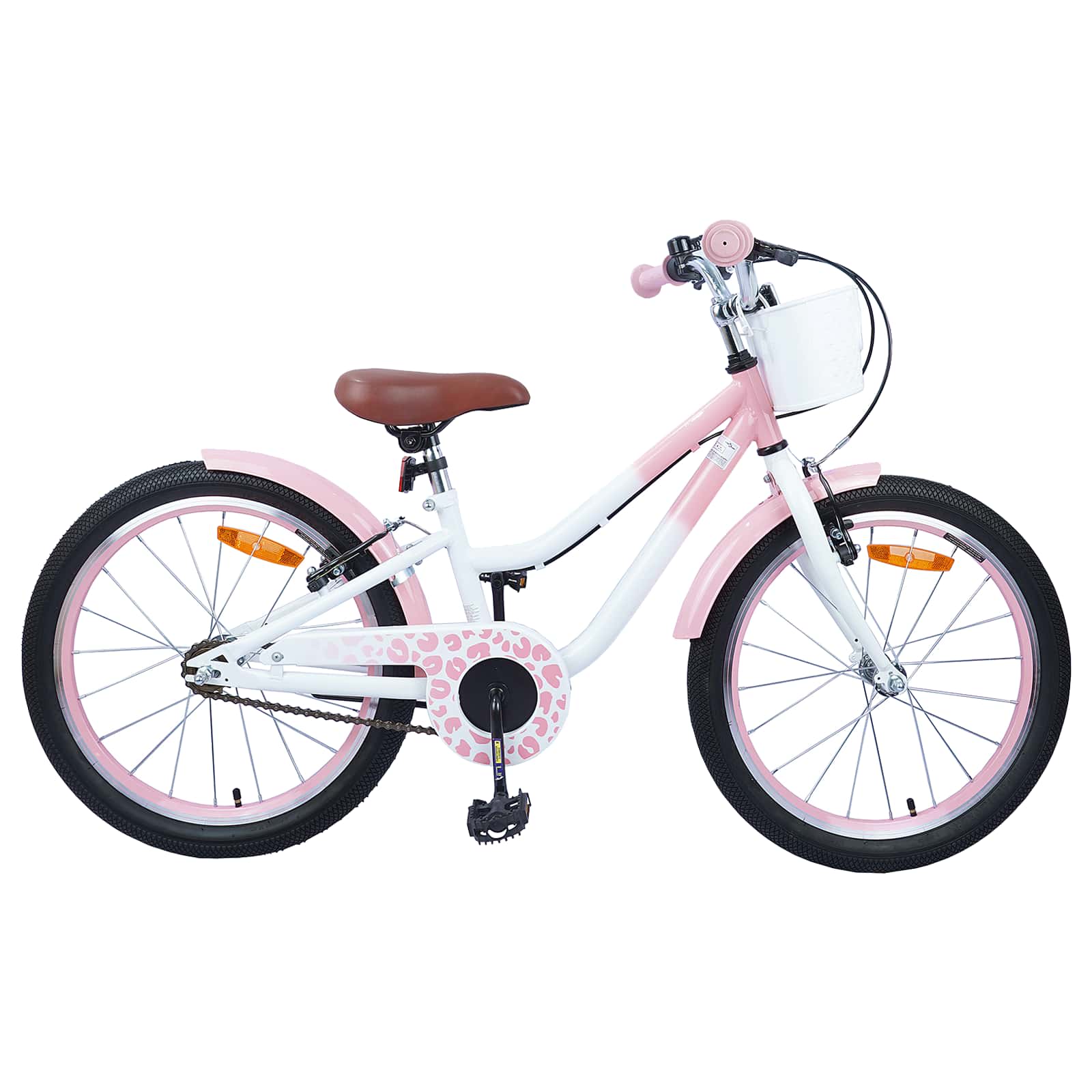 Barnesykkel 18 Tommer for 5-7 år gammel Lys rosa vidaXL