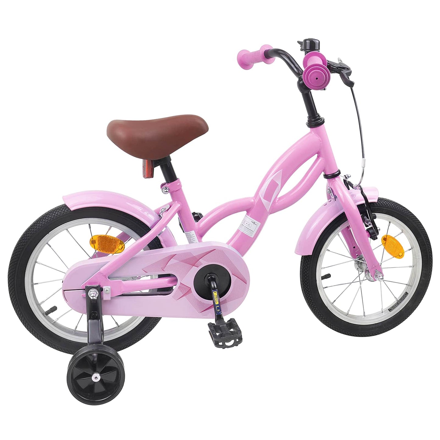 Barnesykkel 14 Tommer for 3-5 år gamle Lys rosa