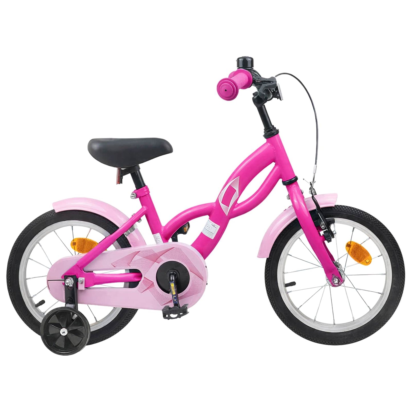 Barnesykkel 16 Tommer for 4-6 år gammel Mørk rosa