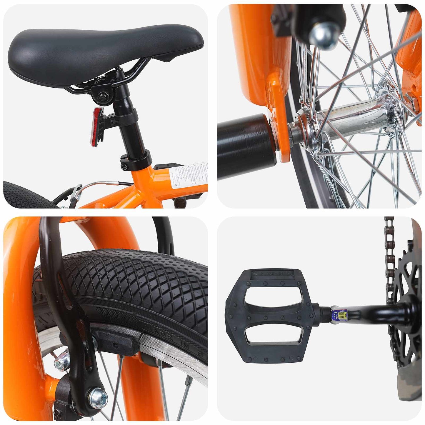 BMX Sykkel 20 Tommer for over 9 år gammel Oransje