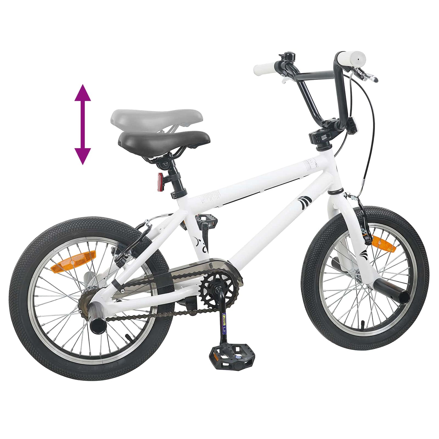 BMX Sykkel 20 Tommer for over 9 år gammel Hvit