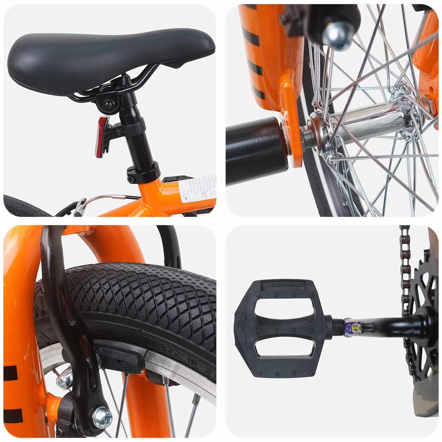 BMX Sykkel 16 Tommer for 5-8 år gamle Oransje