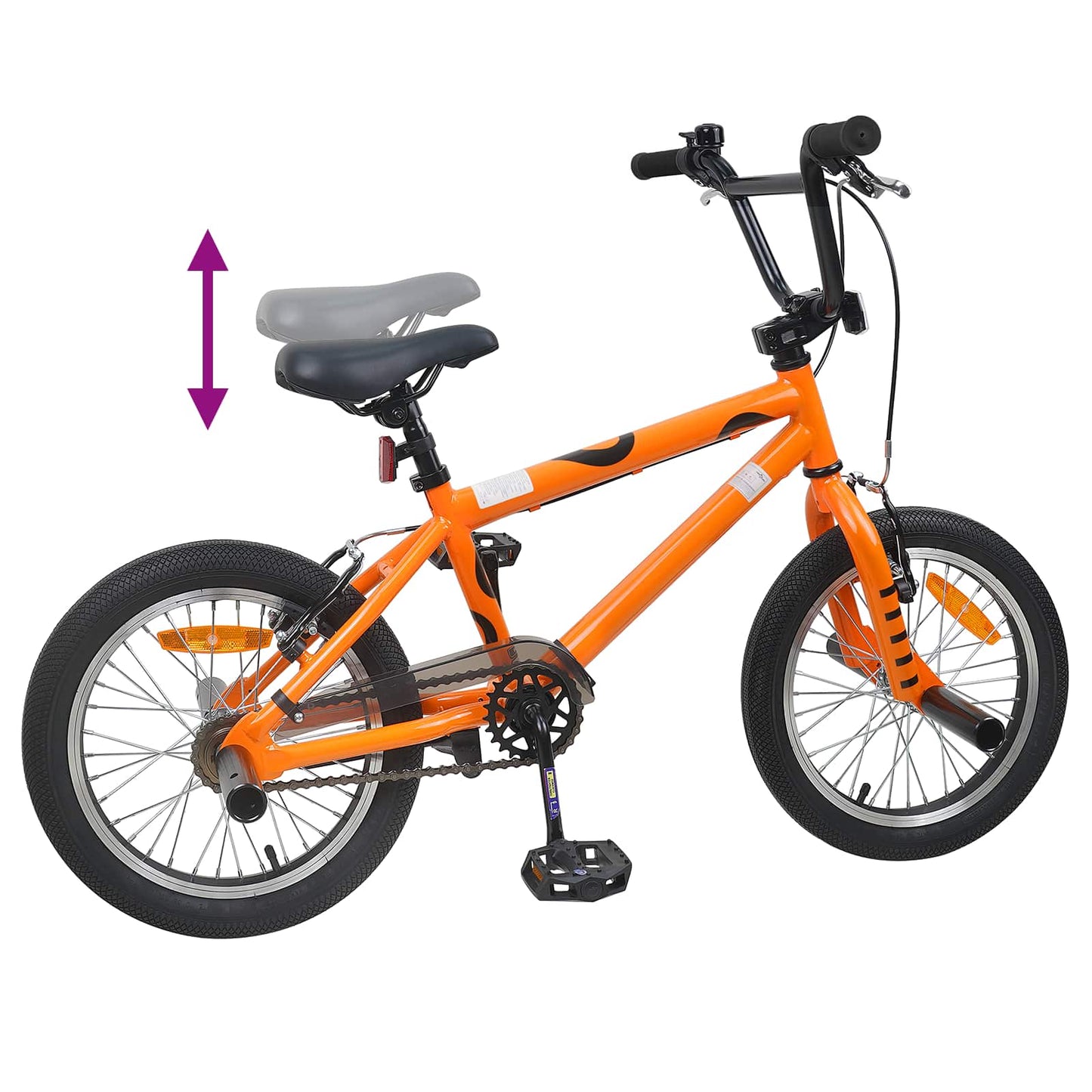 BMX Sykkel 16 Tommer for 5-8 år gamle Oransje