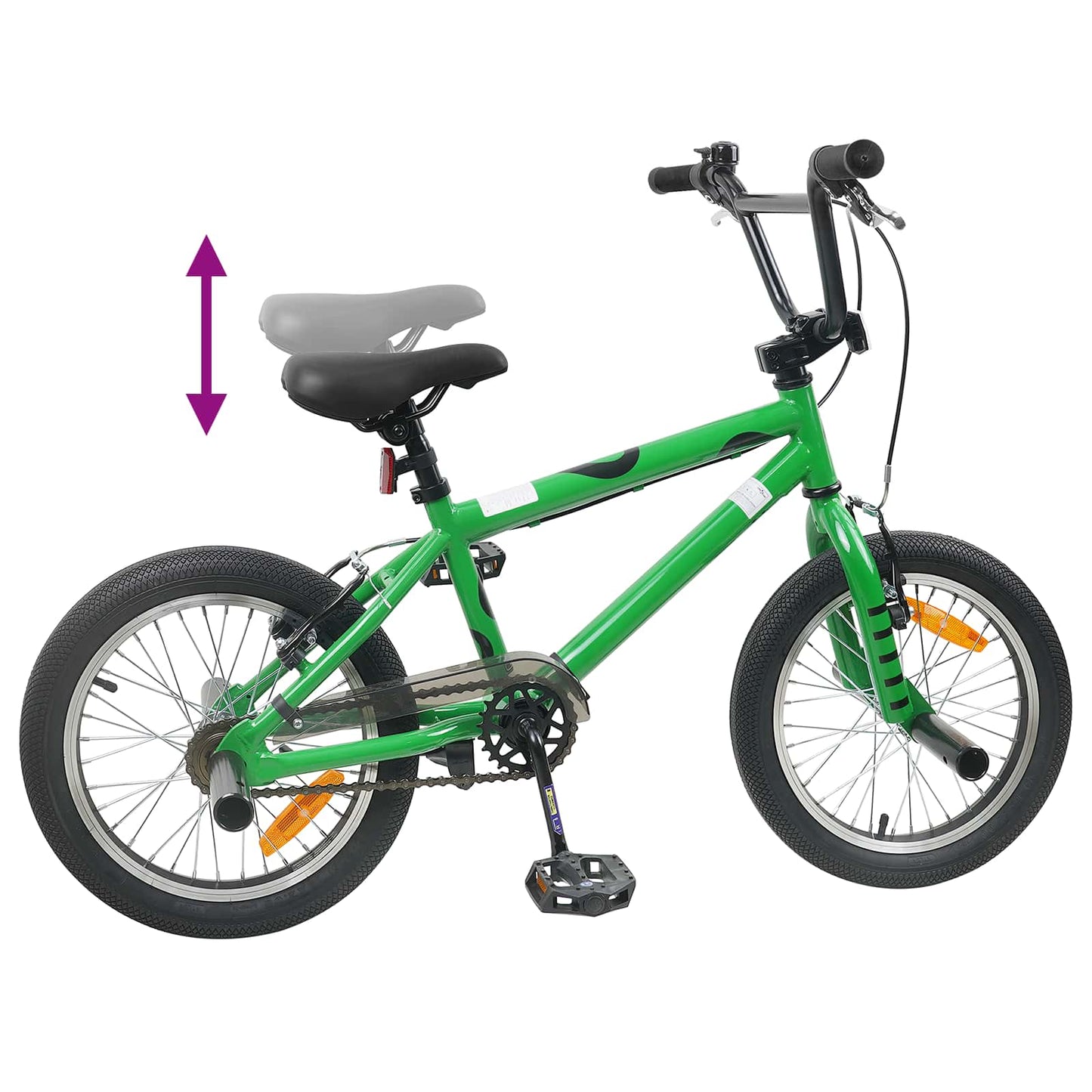 BMX Sykkel 16 Tommer for 5-8 år gamle Grønn