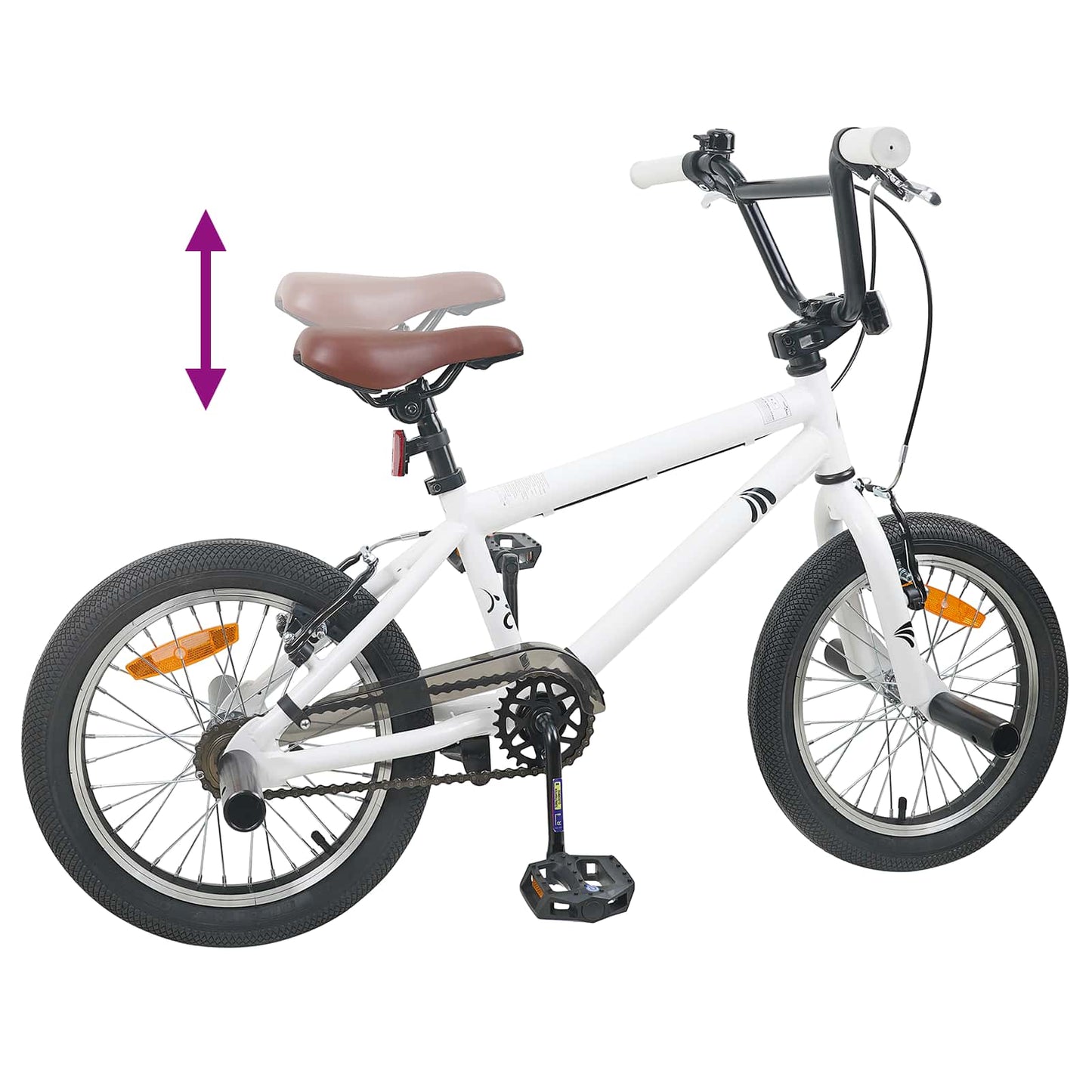 BMX Sykkel 16 Tommer for 5-8 år gamle Hvit