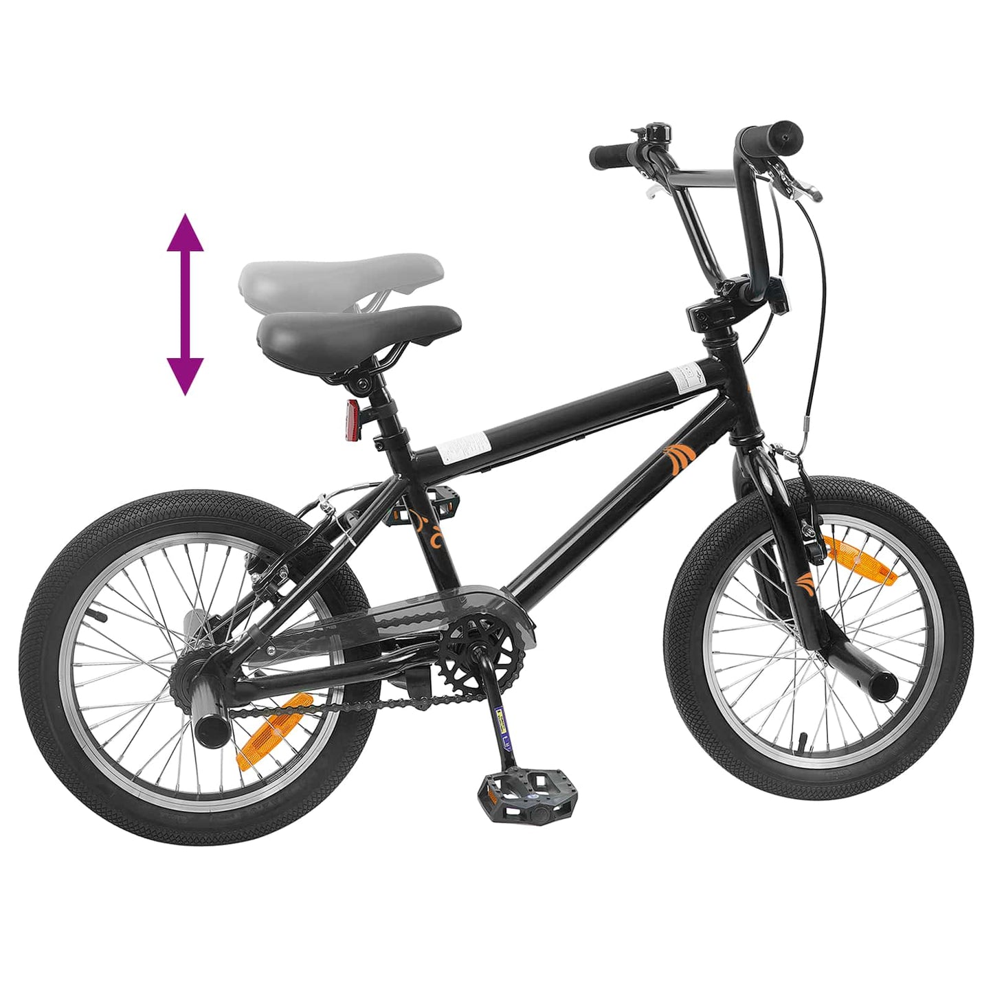 BMX Sykkel 20 Tommer for 9 år gammel Svart