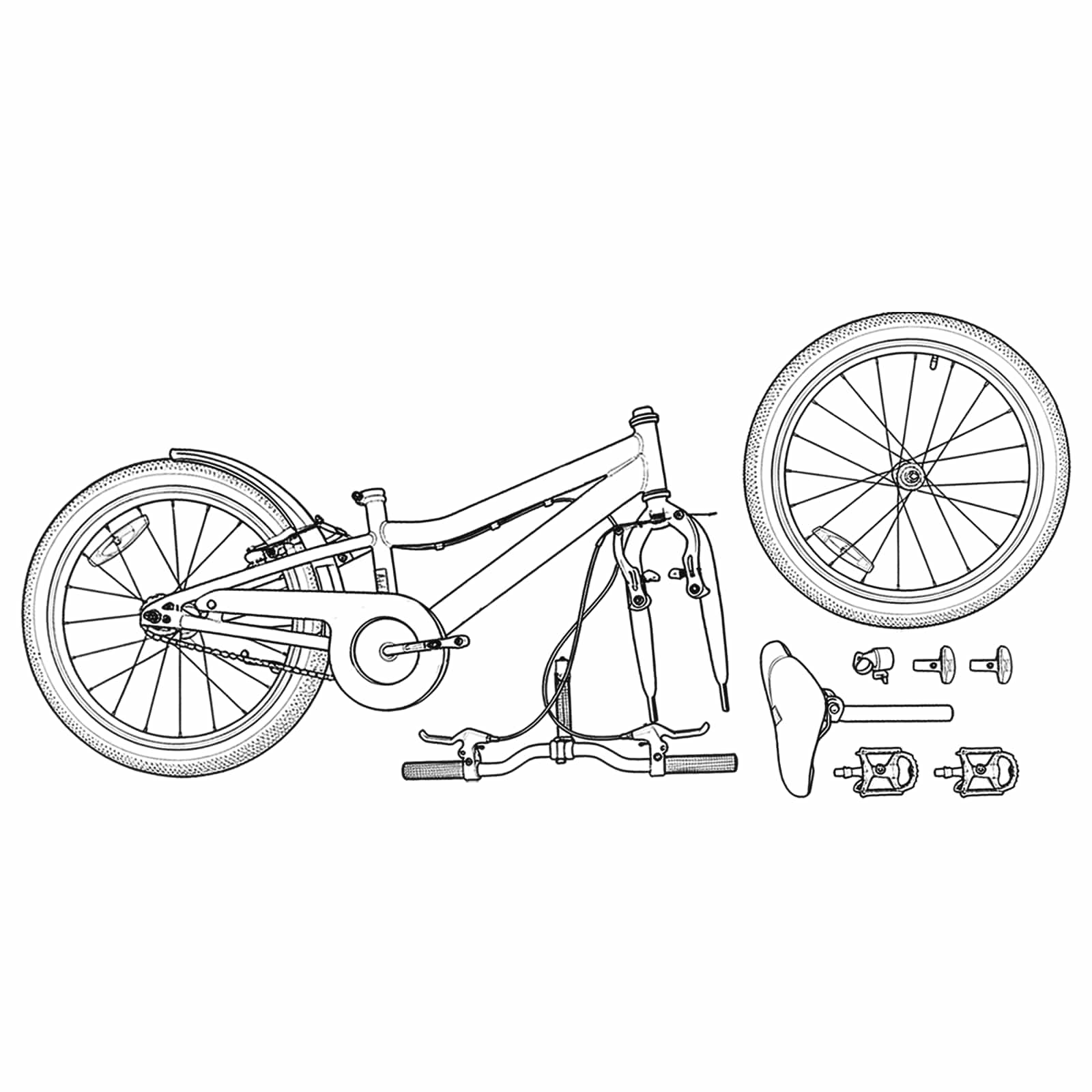 Kids Mountain Bike 20 Tommer 6-Speed for 5-8 år gamle Hvit vidaXL