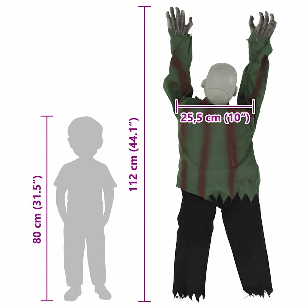 Halloween Krypende Zombie grønn 112 x 25.5 x 21.5 cm Polyester