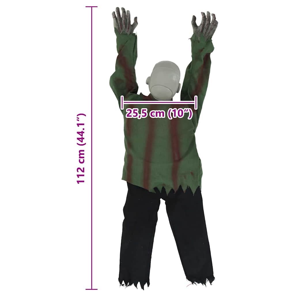 Halloween Krypende Zombie grønn 112 x 25.5 x 21.5 cm Polyester