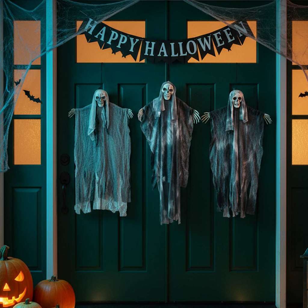Halloween Hengegeist 3 pcs Svart 66 x 110 cm Polyester