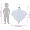 Halloween Hengegeist med 3 LED 3 pcs Hvit 52 x 62 cm