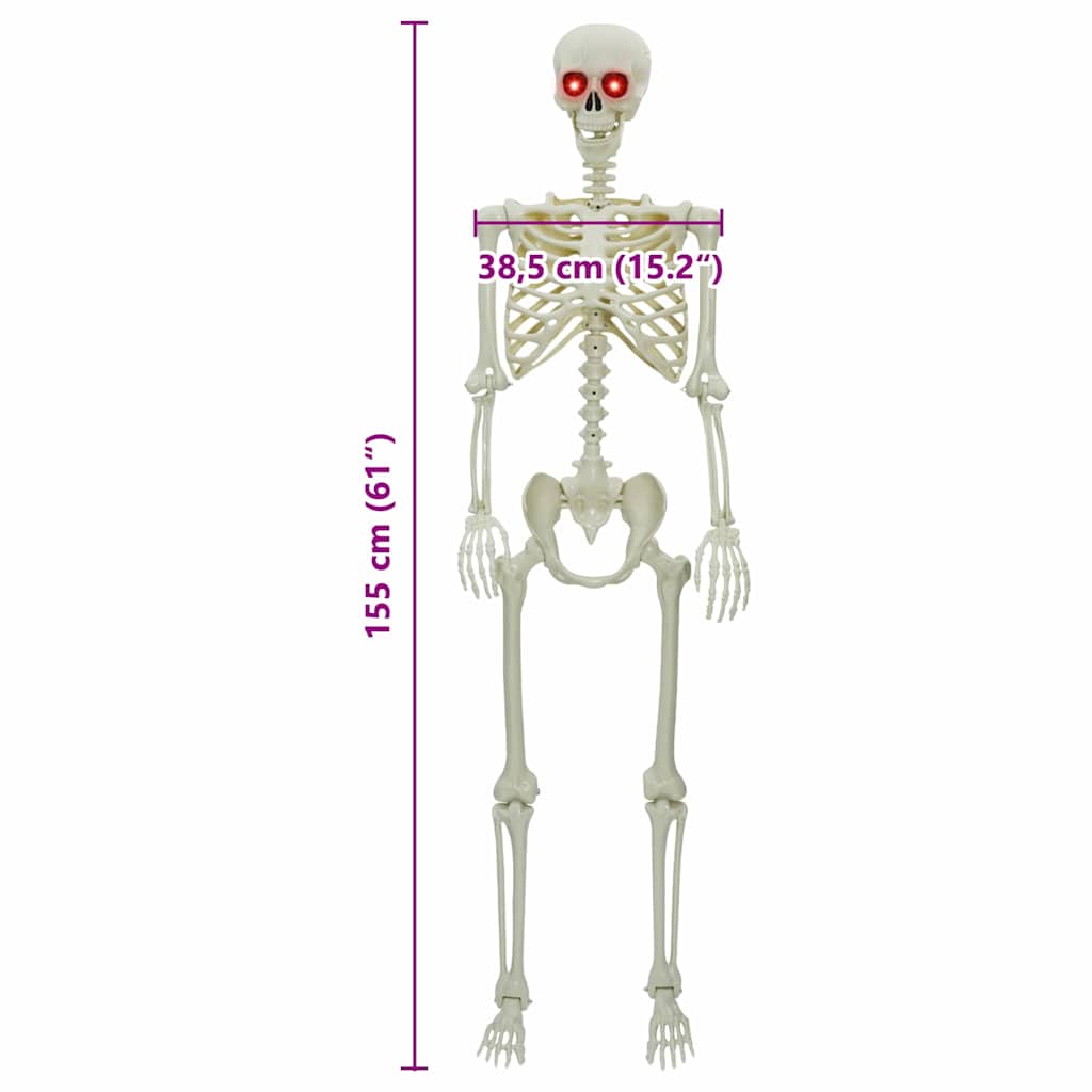 Halloween Skjelett Hvit 155 x 38.5 cm Plast