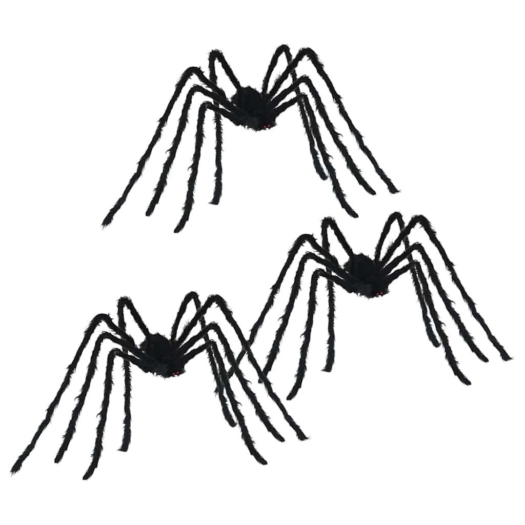 Halloween Edderkopp Dekorasjon 3 pcs Svart 200 cm