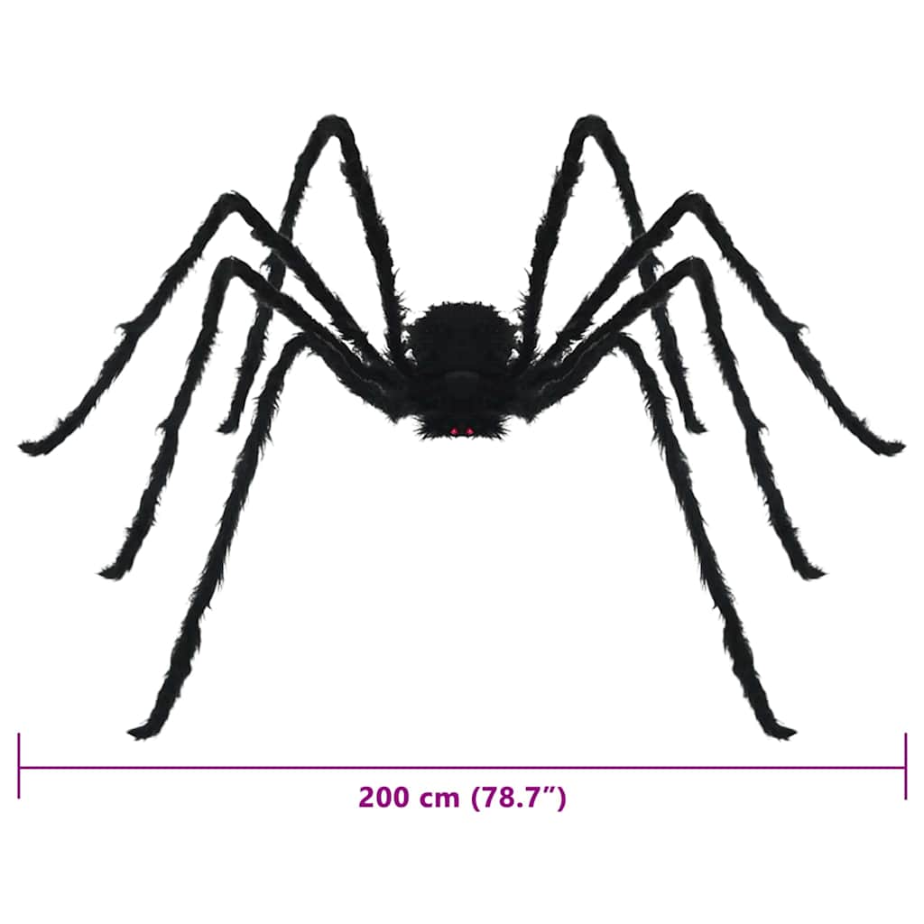 Halloween Edderkopp Dekorasjon 3 pcs Svart 200 cm