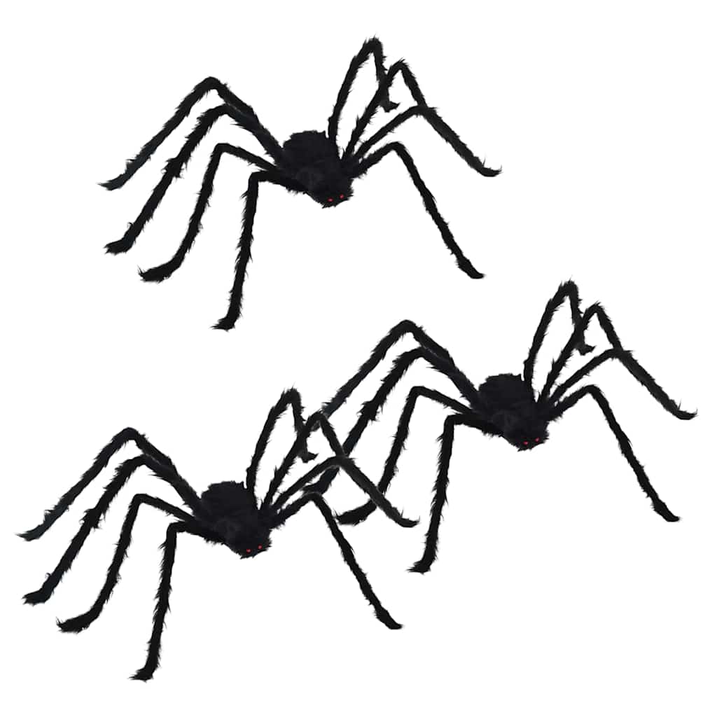 Halloween Edderkopp Dekorasjon 3 pcs Svart 150 cm