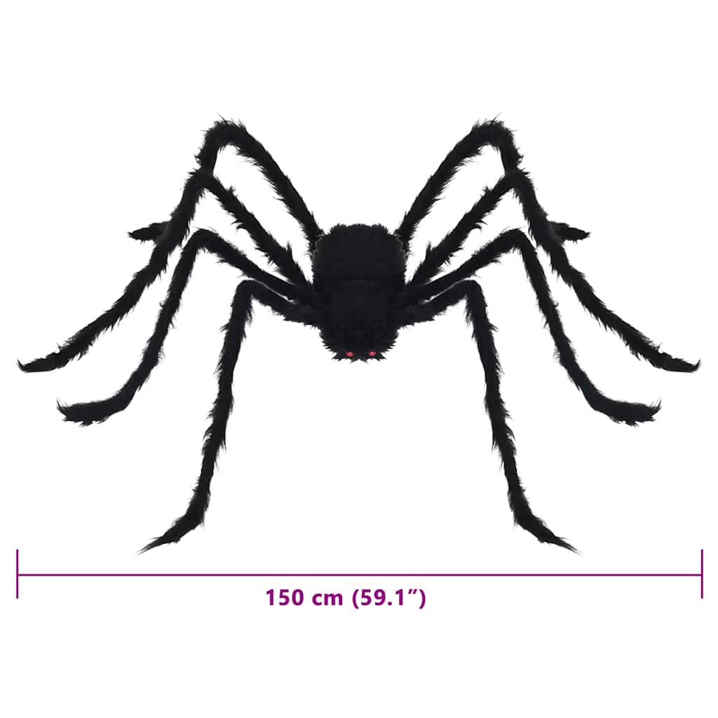 Halloween Edderkopp Dekorasjon 3 pcs Svart 150 cm