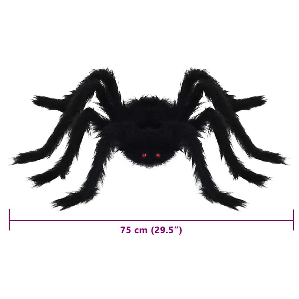 Halloween Edderkopp Dekorasjon 6 pcs Svart 75 cm
