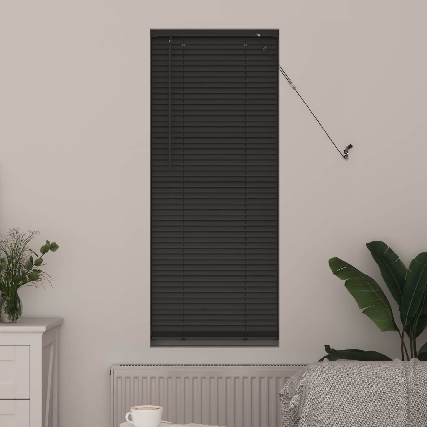 Venetiansk persienne Sølvgrå 150 x 60 cm 25 mm PVC
