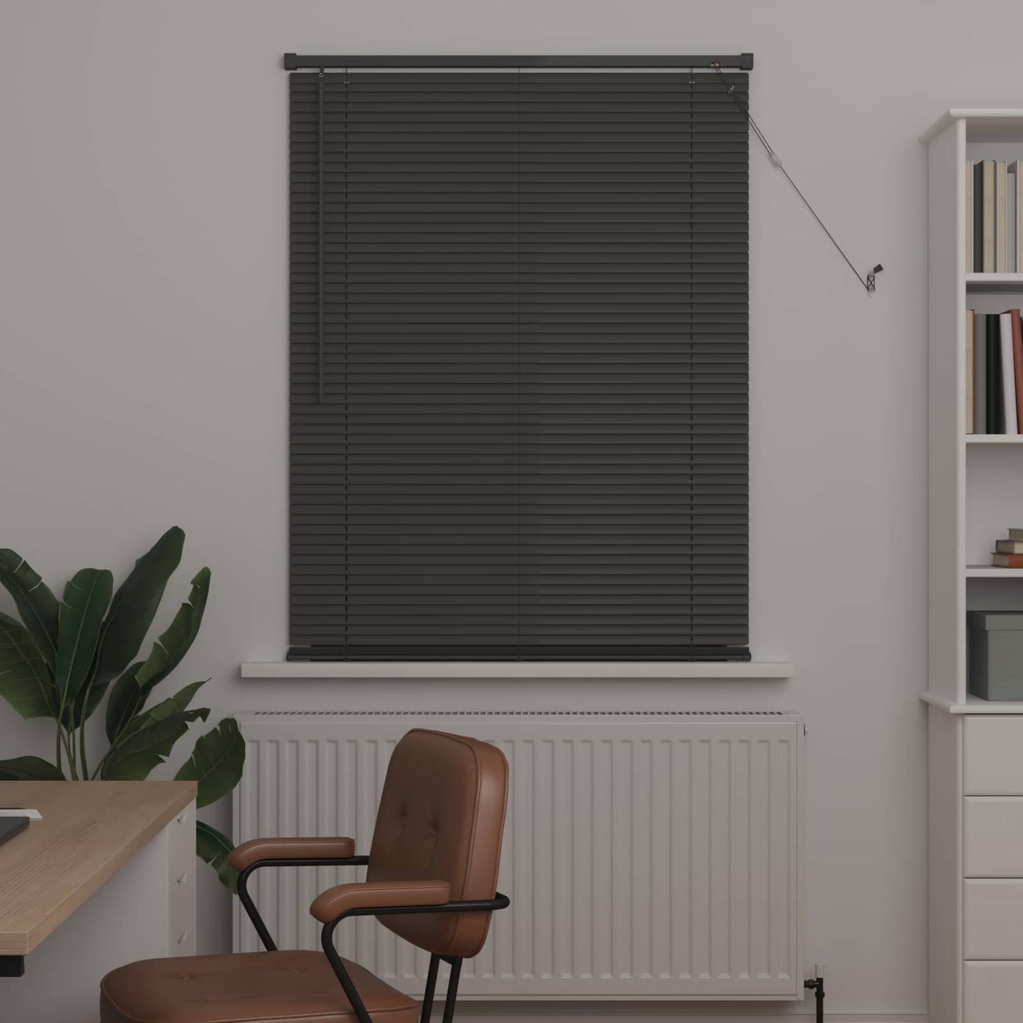 Venetiansk persienne Sølvgrå 150 x 70 cm 25 mm PVC