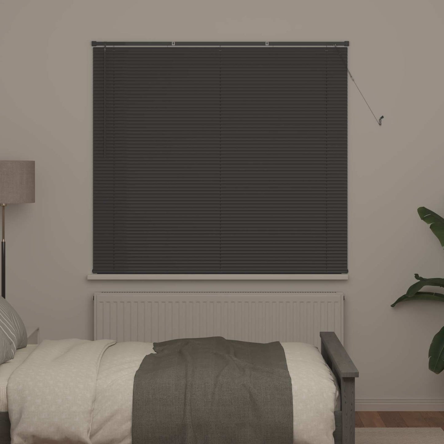 Venetiansk persienne Sølvgrå 150 x 160 cm PVC