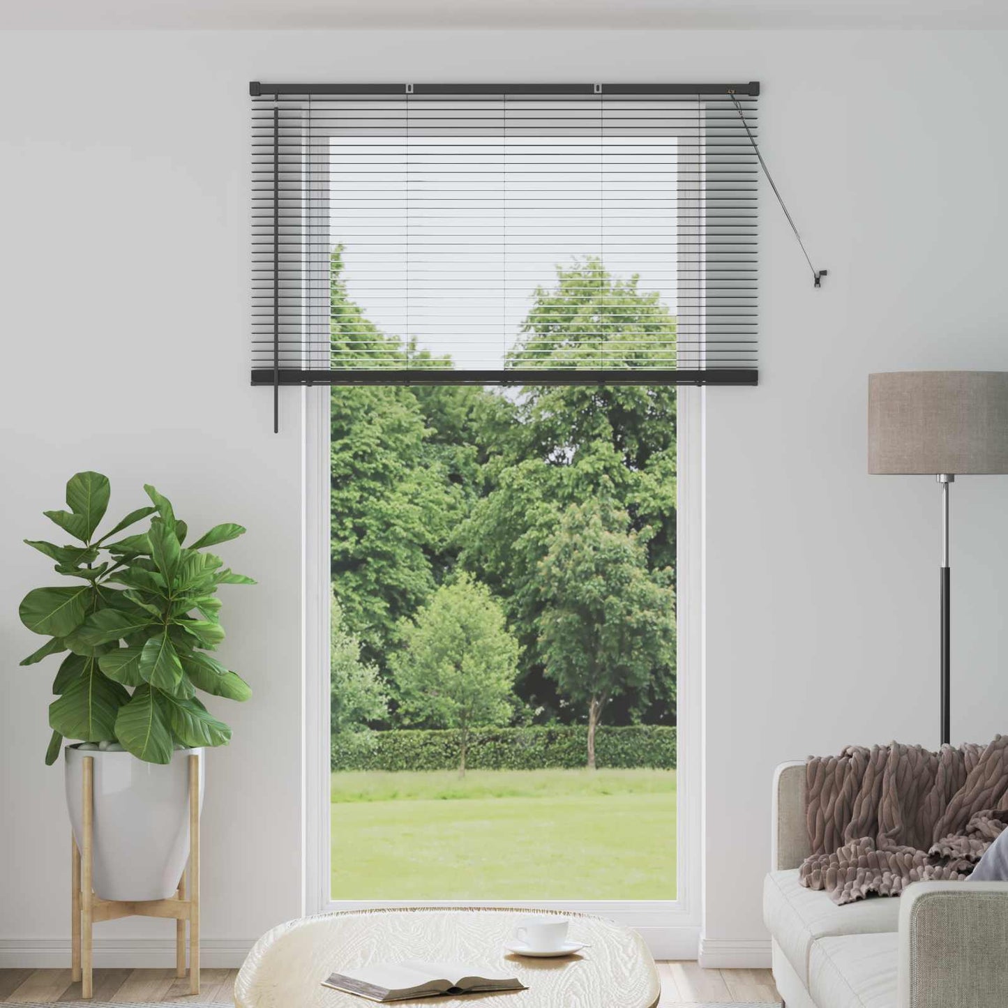 Venetiansk persienne Sølvgrå 213 x 140 cm PVC