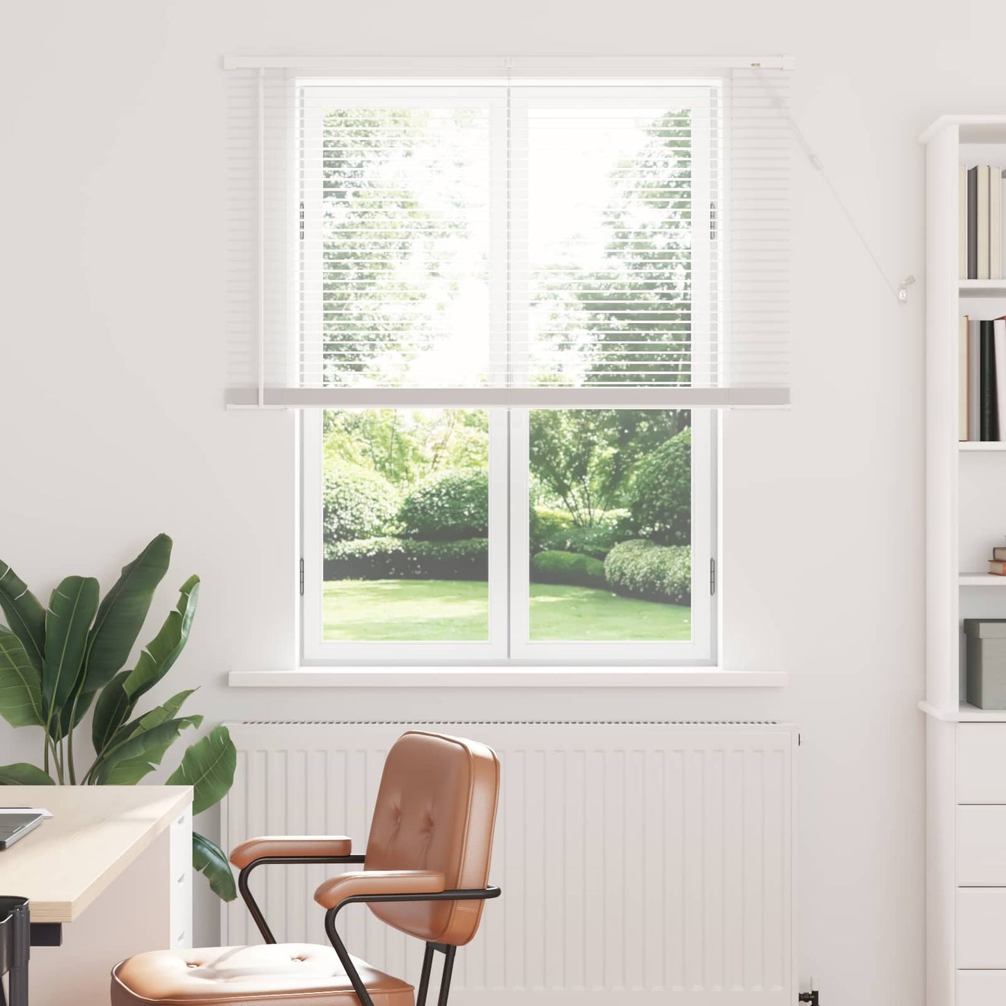 Venetiansk persienne Hvit 150 x 110 cm 25 mm PVC