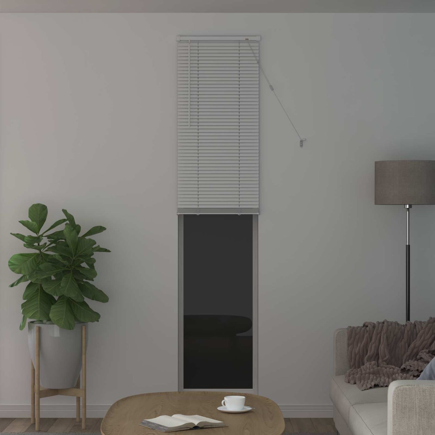 Venetiansk persienne Hvit 213 x 50 cm 25 mm PVC