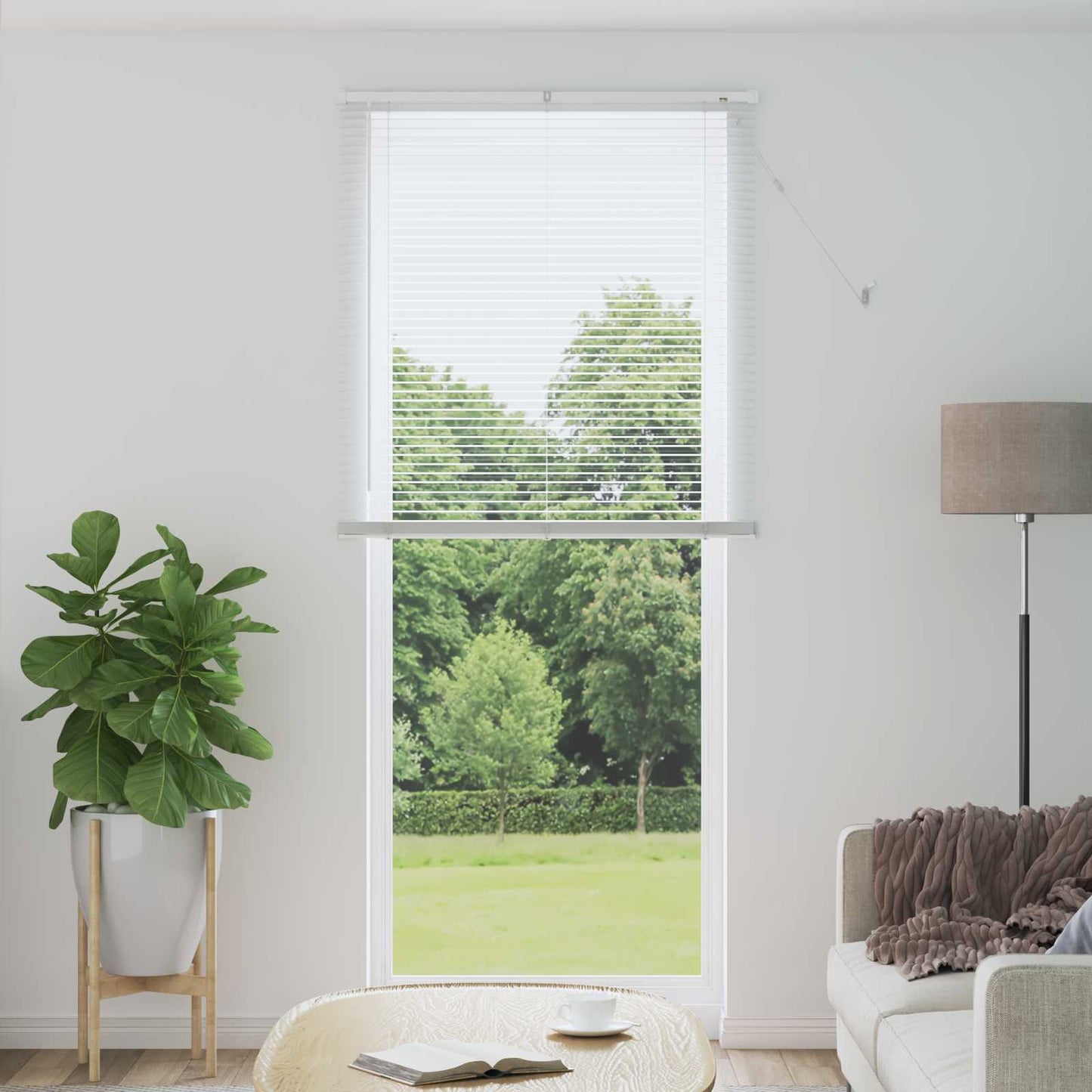 Venetiansk persienne Hvit 213 x 70 cm 25 mm PVC