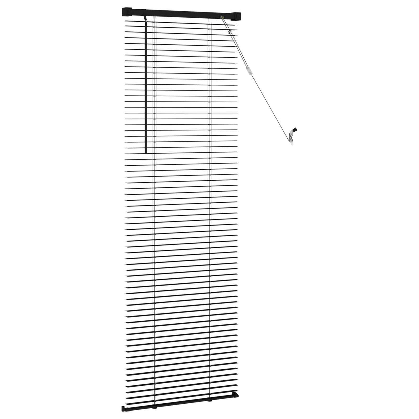 Venetiansk persienne Svart 150 x 50 cm 25 mm PVC