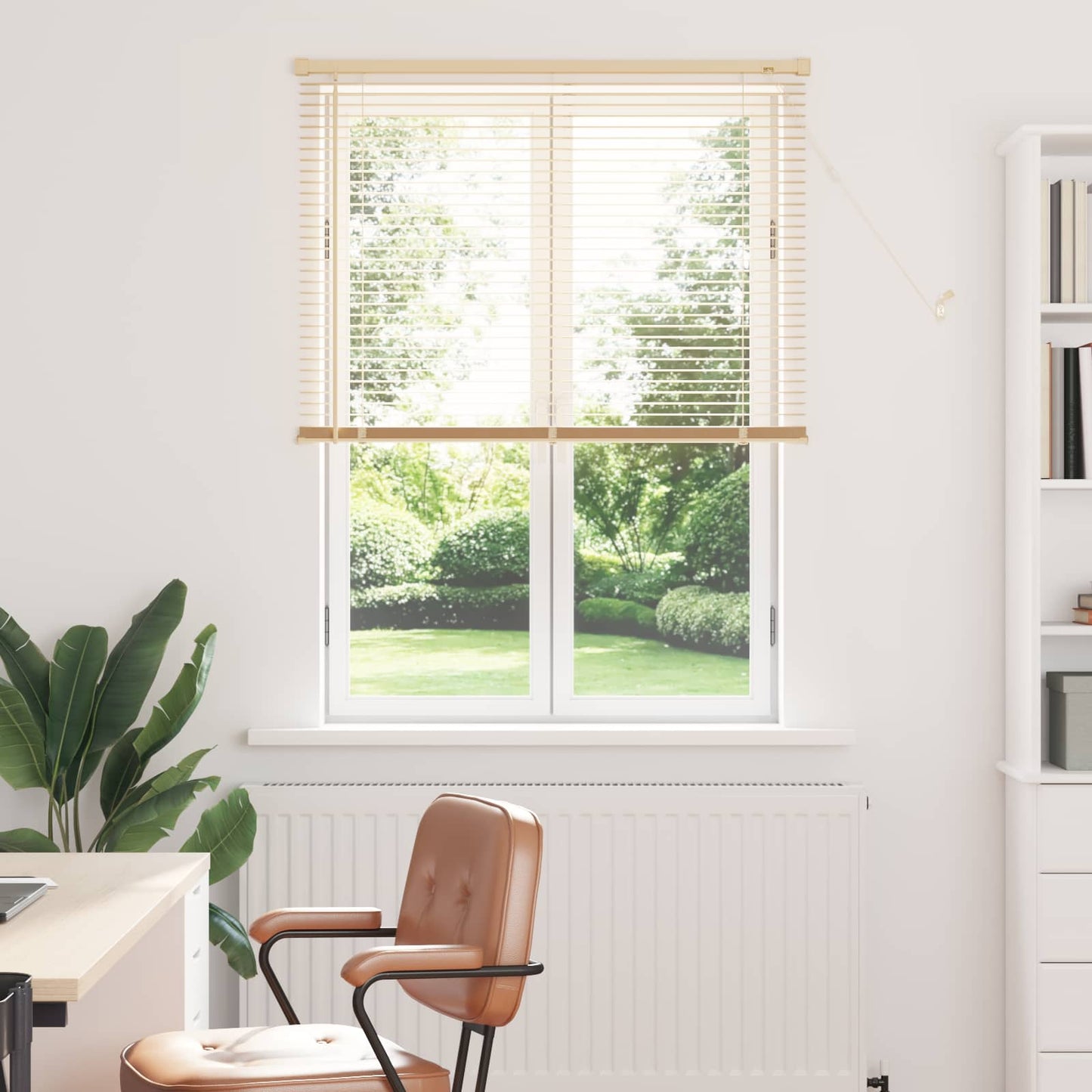 Venetiansk persienne Lys Brun med Mønster 150 x 100 cm PVC