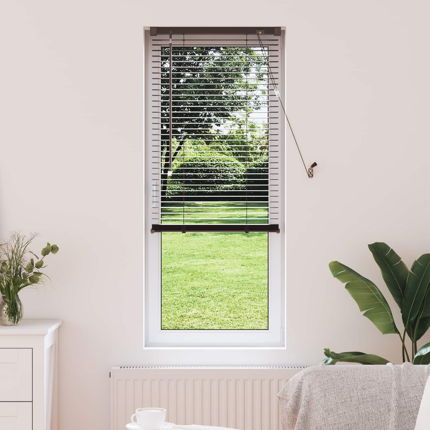 Venetiansk persienne Mørk Brun med Mønster 150 x 50 cm PVC