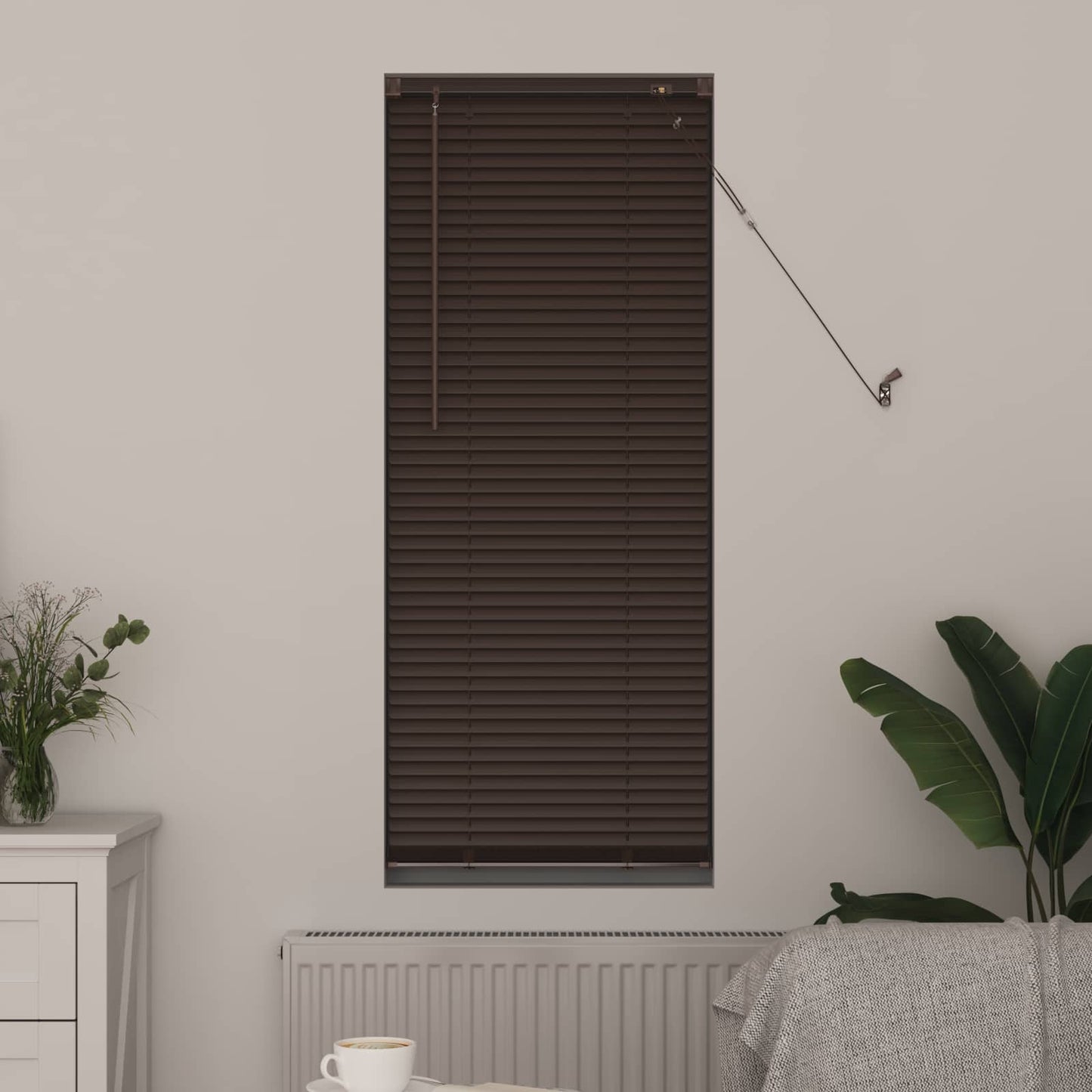Venetiansk persienne Mørk Brun med Mønster 150 x 50 cm PVC